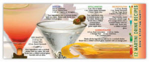 Banner Pens - Martini Recipes